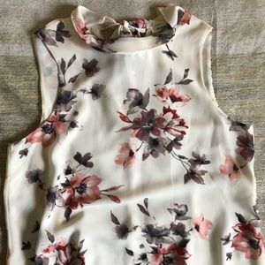 Rose & Olive floral drapey tank